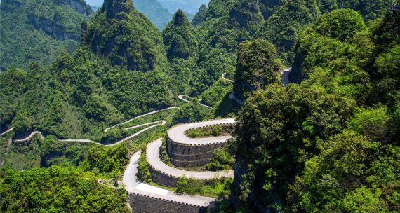 mountain road in China