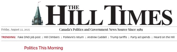 Hill Times screenshot