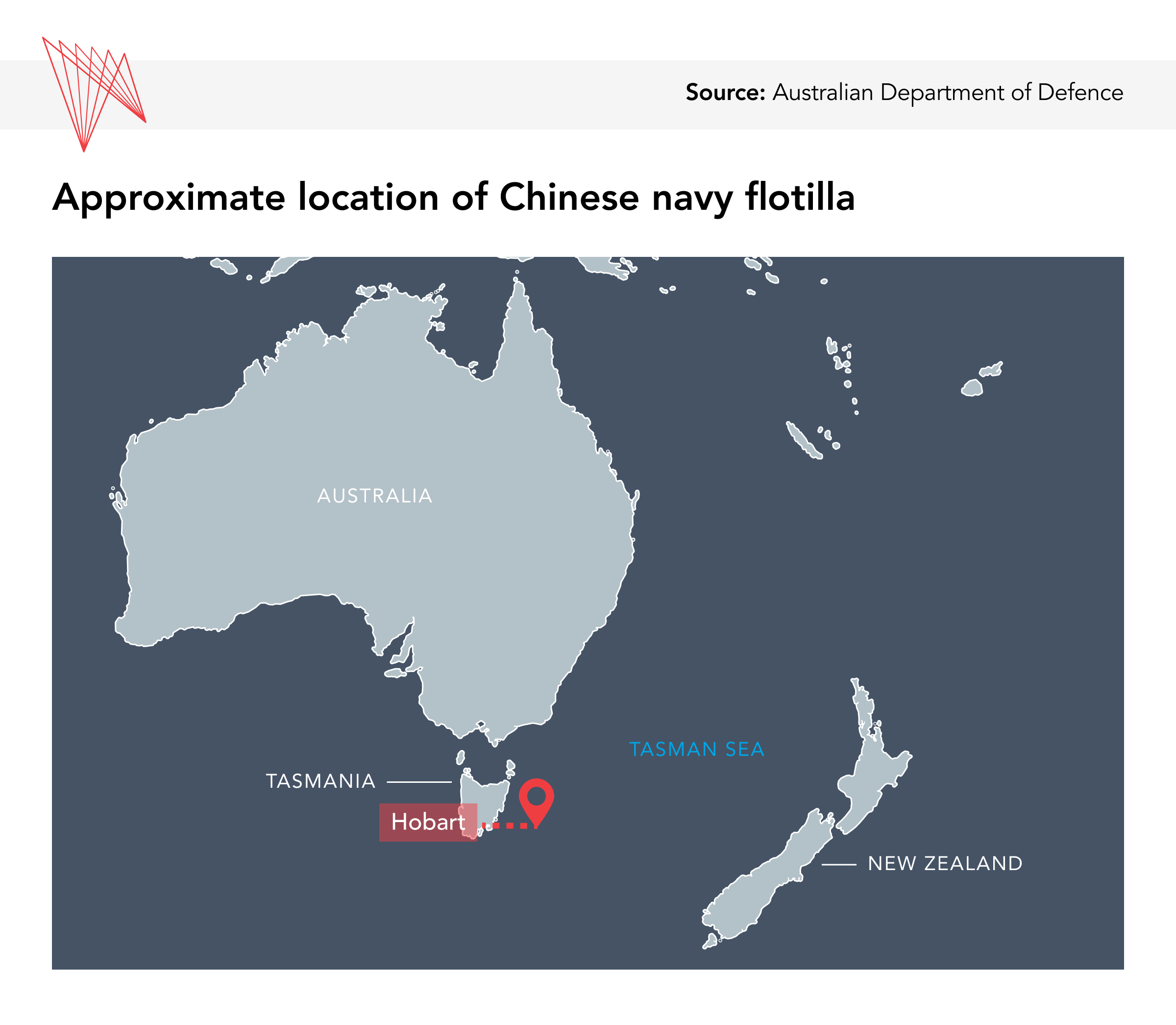 Map of naval incursion