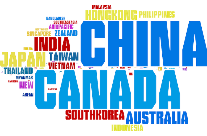 Countries covered in Asia Watch in 2020