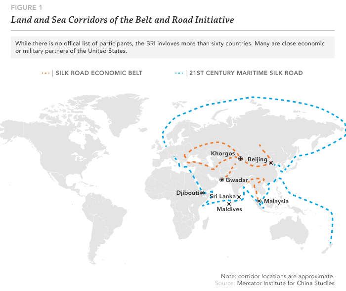 A map of China's BRI