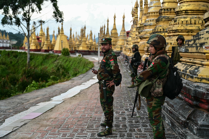 Rebel forces in Myanmar