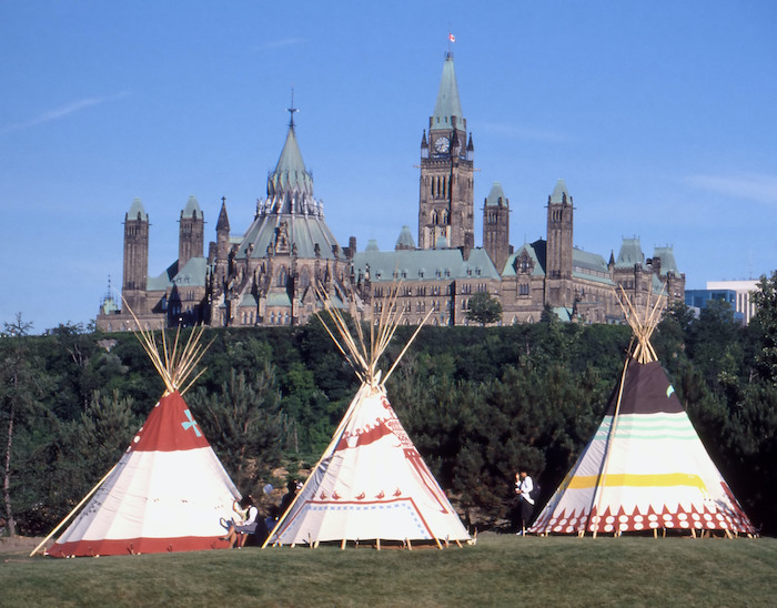 Canadian Parliament Buildings and Teepees