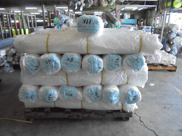 Packing advanced fabrics prior to shipping.