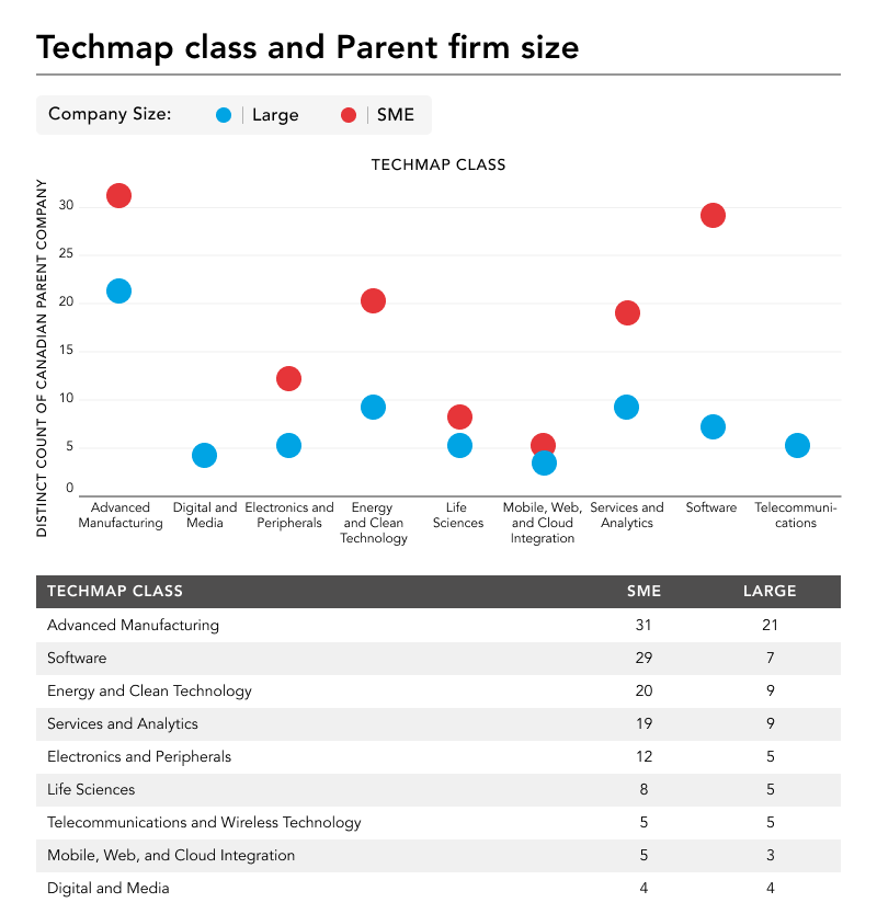graphic of techmap class and firm size