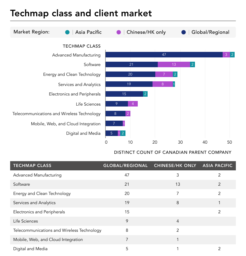 graphic of techmap class and client market