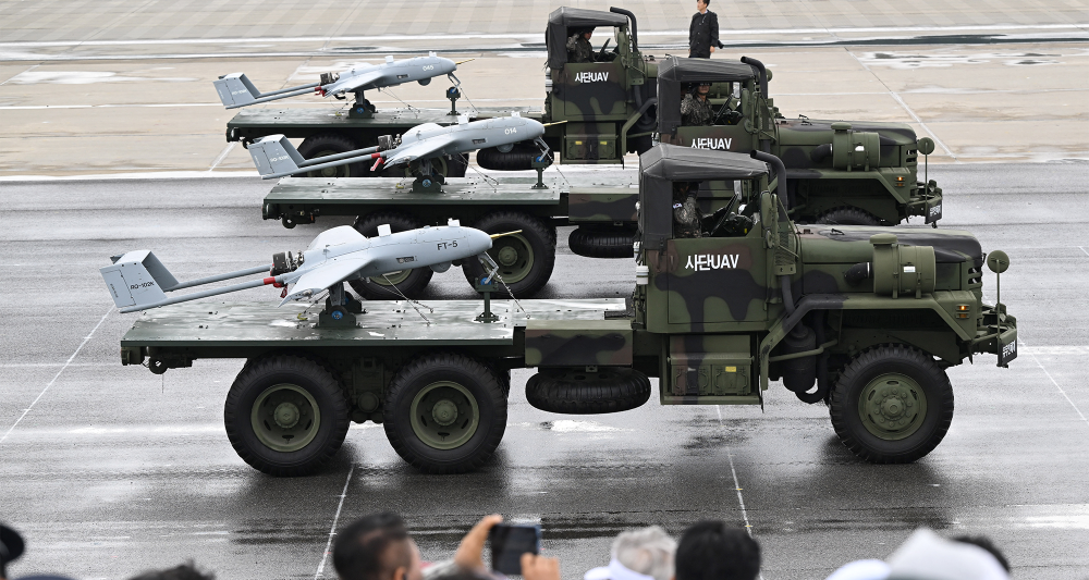 South Korea drones on display at military parade in 2024