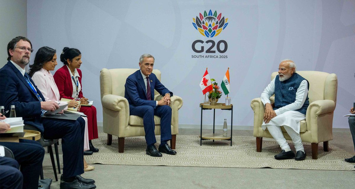 Carney and Modi at G20 in 2025