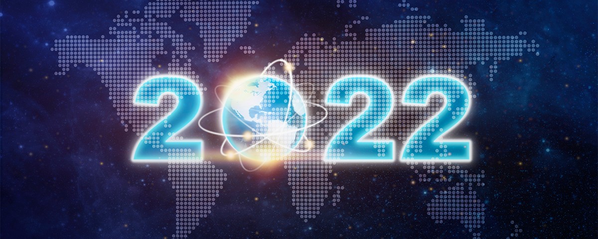2022 on digital world map