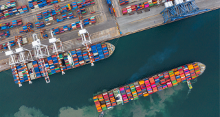 A shipping port in Thailand 