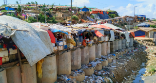 Homes and drainage at Cox's Bazar 