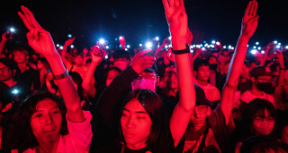 Youth protesters in Thailand in 2023