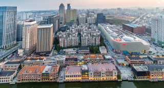 Aerial image of Wuhan, China