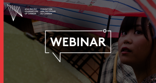 Woman under an umbrella and logo of Webinar