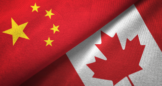canada and china flags