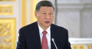 Xi Jinping during Russian-Chinese talks
