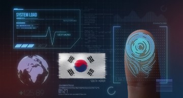 Digital montage with South Korea flag
