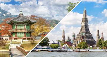 South Korea and Thailand iconic buildings image