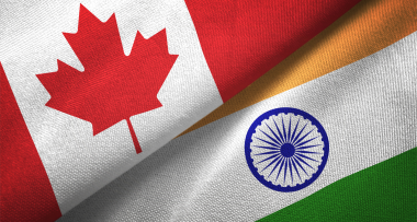 Canada India flag merge 