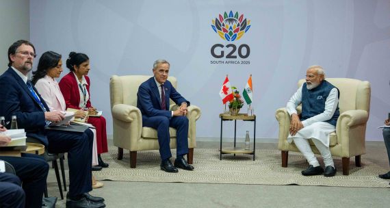 Carney and Modi at G20 in 2025