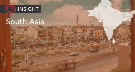 Pakistan street scene on South Asia banner