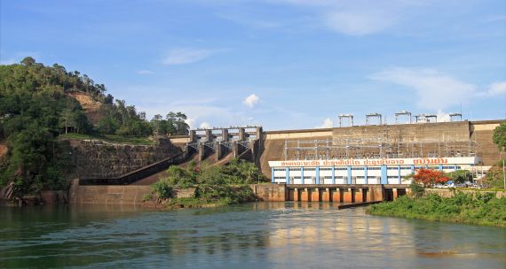 Nam Ngum dam nearly Vientiane Laos