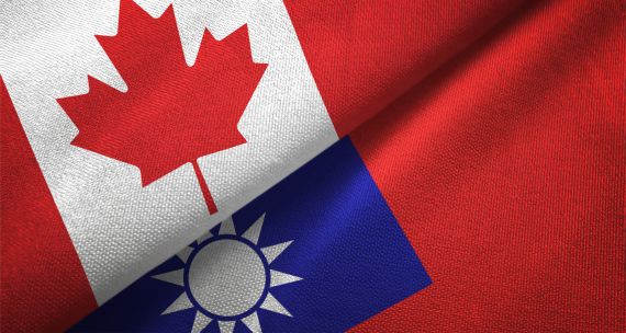 Canada and Taiwan flags combined 