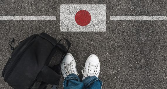 concept image immigrant entering Japan