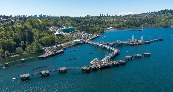 Trans-Mountain Pipeline terminus in Burnaby, British Columbia