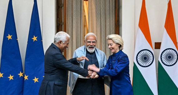 EU and India leaders meeting on free trade agreement 