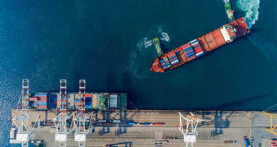 Container Ship at Port 
