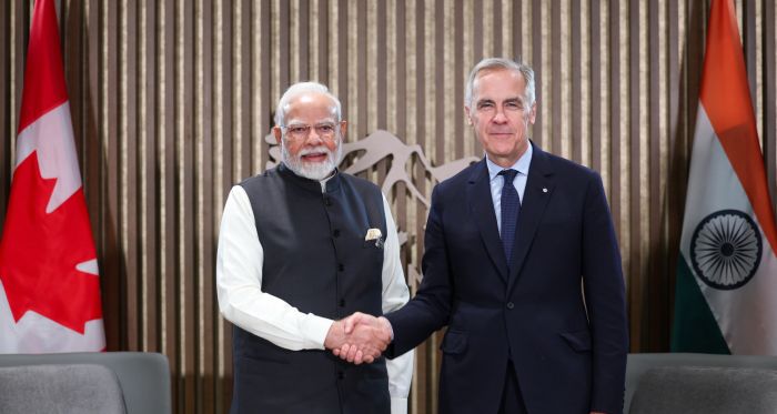 Mark Craney and Modi at the G7 Summit in Alberta, 2025