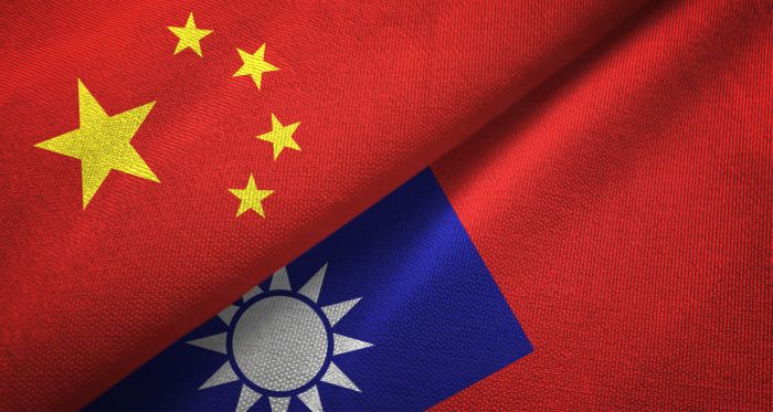Flags of China and Taiwan 