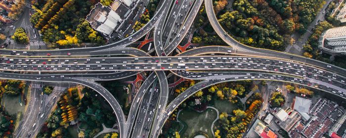 Highway interchange in China 