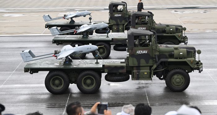 South Korea drones on display at military parade in 2024