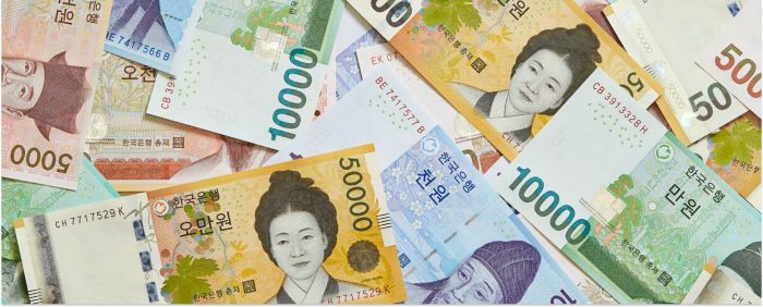 An image of Korean won currency