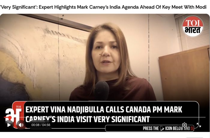 The Times of India interview with Vina Nadjibulla 