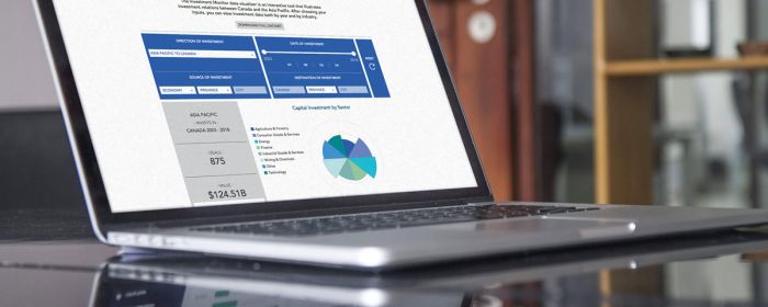 Investment Monitor website on a laptop